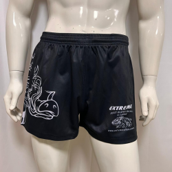 Footy shorts with zip pockets (black) BRAND NEW DESIGN!
