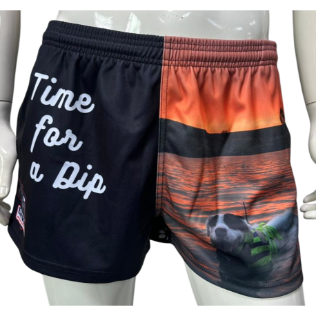 Footy Shorts with zip up pockets (Time for a dip)