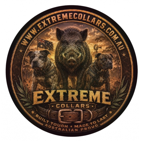 Dogs and boar sticker (Hologram) Black